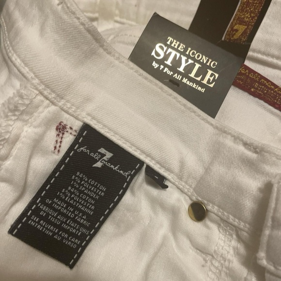 7 For All Mankind white Boot Cut Jeans - Picture 7 of 7